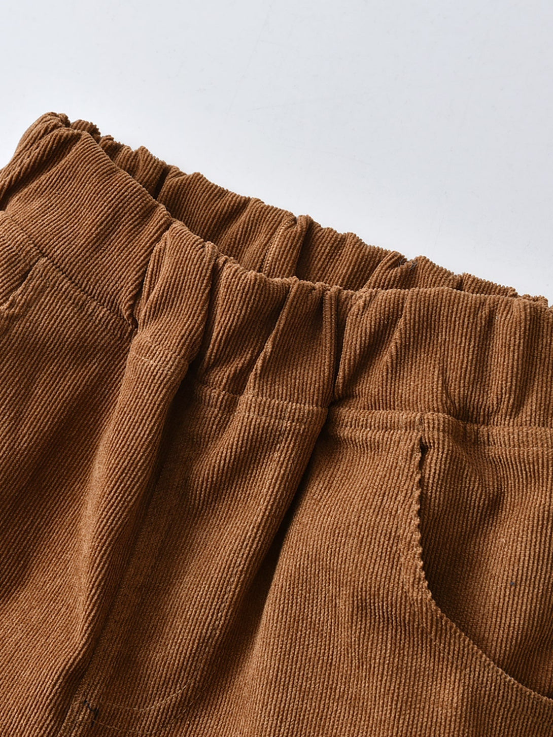 SHEIN Kids FANZEY Toddler Boys Elastic Waist Corduroy Pants - Negative Apparel