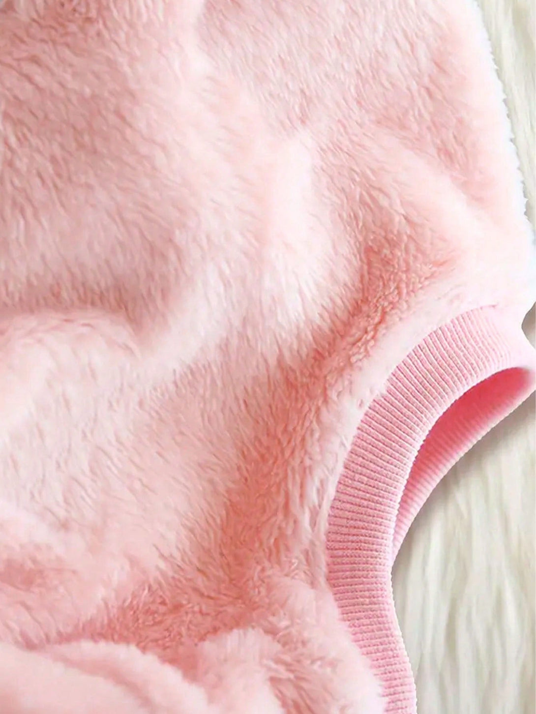 SHEIN Toddler Girls' Cute And Simple Unicorn Print Plush Warm Pajama Set For Autumn And Winter - Negative Apparel
