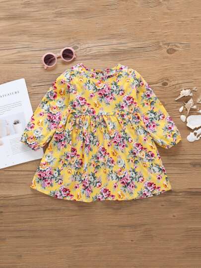 Toddler Girl Floral Dress - Negative Apparel