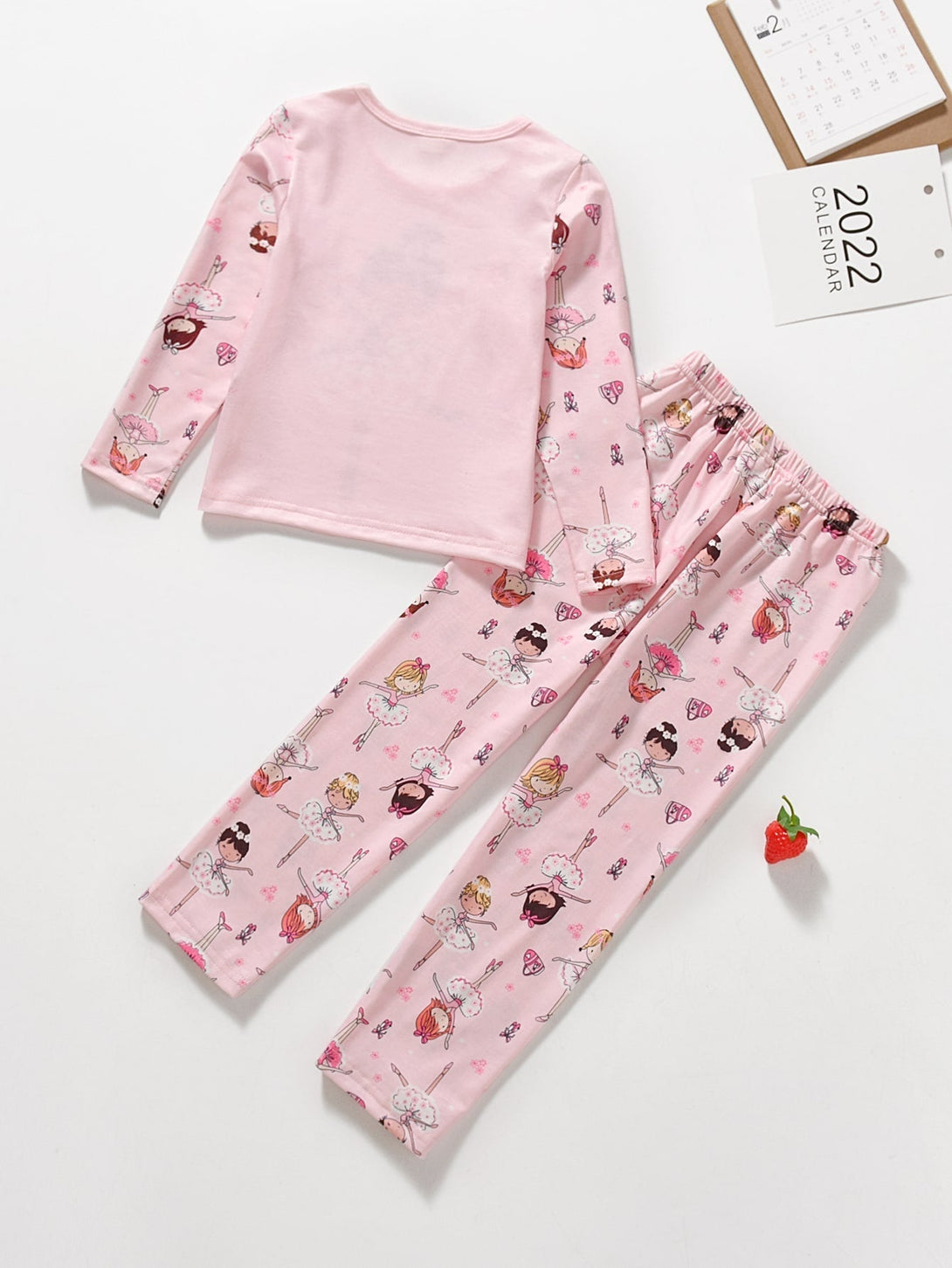 Toddler Girls Floral & Figure Graphic PJ Set - Negative Apparel