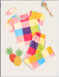 Toddler Girl's Rainbow Color Sleepwear set - Negative Apparel